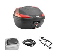 GIVI B37 BLADE Topcase Schwarz Rot Für Yamaha 125 NMAX 2021-2024