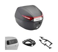 GIVI C30 Topcase Schwarz Rot Für PIAGGIO 300 Für Vespa GTS 2023-2025