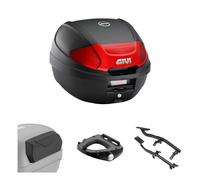 GIVI E300N2B Topcase Schwarz Rot Für Yamaha 125 NMAX 2021-2024