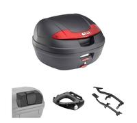 GIVI E340 VISION Topcase Schwarz Rot Für Yamaha 125 NMAX 2021-2024