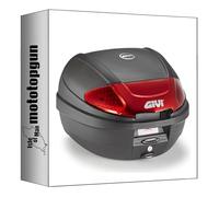 givi motorradkoffer e300n2b monolock schwarz 30 lt + träger kompatibel mit aprilia sr gt 125-200 2022 2023 2024 mototopgun e300n2b + sr6711
