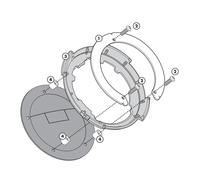 GIVI BF Tankbefestigung für TANKLOCK Tankrucksäcke, schwarz