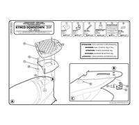 Givi Top Case Träger Monolock für Kymco Downtown 125i - 300i (2009-), Schwarz