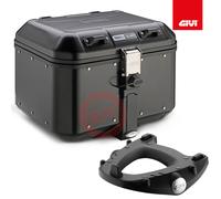 GIVI Topcase Dolomiten DLM46B + Set Platte E528 Suzuki DL 650 V-Strom 2004-2011
