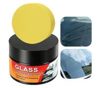 Glas-Kratzer-Entferner, 50 g Auto-Windschutzscheiben-Polierset mit Schwammapplikator, Reinigungswachs, Glas-Reparatur-Kratzer-Radierer-Verbindung für Auto, LKW, SUV, Wohnmobil, Limousine, Automobil-Wi
