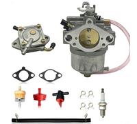 Glewi Vergaser & Kraftstoffpumpen-Set für Kawasaki FB460V, ersetzt 15003-2796 15003-2777, Metall-Mäher Motorteile