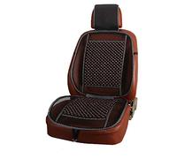 GLITZFAS Auto Sitzauflage Sitzmatte Holzkugel mit universeller Passform - Sommer Holzperlen Sitzauflage für Autositze (Braun)
