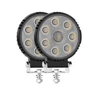 GLL 2 Stück LED Arbeitsscheinwerfer 25W 12V 24V, Super Flach 4 Zoll Zusatzscheinwerfer für Traktor, Bagger, Offroad, SUV, LKW (Nur für den Offroad-Einsatz) (Runde)