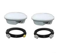 Glomc AG35 Vollband-GNSS-Antenne GPS-L1 L2 L5 für Galileo Glonass Bds IP67 High für Landwirtschaftsvermessung Traktoren mit Sma TNC-Stecker, weiß (Antenne + TNC-TNC)