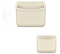 Glomc Autotür-Organizer mit wasserdichtem Mikrofaser-Leder, Getränkehalter, Mülleimer und Handytasche, kompakte Größe, passt auf Türen, Sitze oder Armaturenbretter, zur Aufbewahrung (beige)