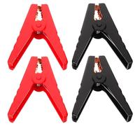 GLSTOY 4 Stück Starthilfekabel Klemmen aus Kupfer mit Kunststoffisolierung für Sichere Verbindung bei Auto Starthilfe und Notfall Stromversorgung