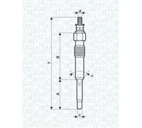 Glühkerze Metall- 062900007304 MAGNETI MARELLI für CITROËN PEUGEOT TOYOTA FIAT