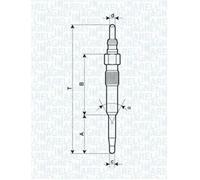 1 MAGNETI MARELLI 062900038304 Glühkerze