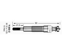 NGK Glühkerze 3226 – Metall, 9,5V, M12 x 1,25, Schlüsselweite 14 mm