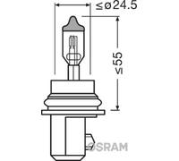 Glühlampe Sekundär OSRAM HB5 12,8V/ 60W/55W, 1 Stück