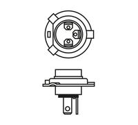 Bosch H4 Plus 90 Lampen - 12 V 60/55 W P43t - 2 Stücke