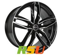GMP Atom black polished 7.5x17" ET35 LK5 112 ML 66.5 Alufelgen 17 Zoll