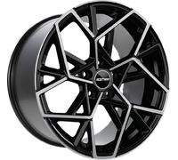 GMP Cartesio black diamond 7x17" ET29 LK5 114.3 ML 73.1 Alufelgen 17 Zoll