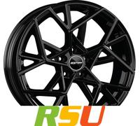 GMP Cartesio black glossy 7.5x18" ET38 LK5 100 ML 57.1 Alufelgen 18 Zoll