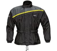 gms Douglas Motorrad Regenjacke, schwarz/neon, 8XL