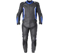 GMS GR-1 2-Teiler Motorrad Lederkombi, schwarz/blau/weiß, Größe 56