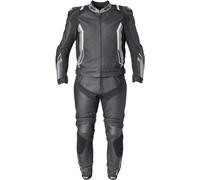 GMS GR-1 2-Teiler Motorrad Lederkombi, schwarz/grau/weiß, Größe 98