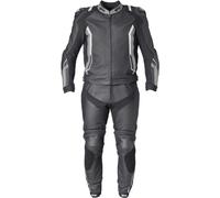 GMS GR-1 2-Teiler Motorrad Lederkombi, schwarz/grau/weiß, Größe 56