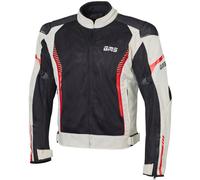 GMS Samu Mesh Motorrad Textiljacke, schwarz-grau-rot, Größe 3XL für Männer