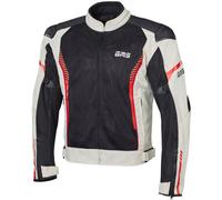 GMS Samu Mesh Motorrad Textiljacke, schwarz-grau-rot, Größe 3XL für Männer