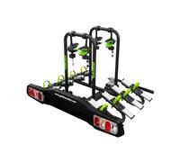 GO BIKER Zenith 4 Fahrradträger Anhängerkupplung für 4 Fahrräder - Abklappbar für Kofferraumzugang - Heckträger Auto - Diebstahlsicherung - Einfache Montage - 15 kg pro Schiene (Max. 60 kg)