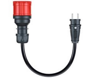 go-e Adapter für Gemini flex 11 kW, CEE rot Drehstrom 16A > Haushaltssteckdose schwarz, 30cm