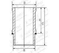 GOETZE ENGINE Zylinderlaufbuchse 89,000mm für ALFA ROMEO 15-632000-00