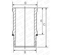 GOETZE ENGINE Zylinderlaufbuchse 79,500mm für CITROEN PEUGEOT TALBOT 14-636470-00