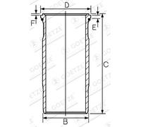 GOETZE ENGINE Zylinderlaufbuchse Universal 111,5mm 15-459340-00