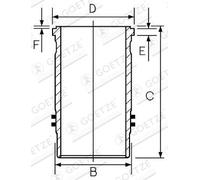 GOETZE ENGINE Zylinderlaufbuchse Universal 151,2mm 15-451220-00