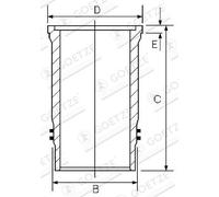 GOETZE ENGINE Zylinderlaufbuchse Universal 85,67mm 15-370040-00