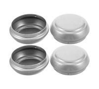 Gogogmee 4 Stück Radnabenabdeckungen aus Metall für Auto und LKW Staub und Wasserresistent Einfache Montage Silberfarbene Radkappen zum Schutz der Radmitte