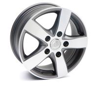 Goldschmitt GSM4 Aluminium-Felgen für Ducato ab BJ. 07/2006, 6,5x16 Zoll, 130mm Lochkreis, bis 1350kg, Anthracite Polished Matt