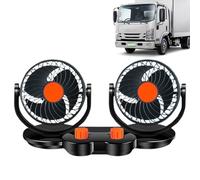 Golfwagen-Ventilator, Autositz-Ventilator, Doppelkopf-LKW-Lüfter, 12 V/24 V, elektrisches Kühlgebläse, Auto-Hilfsteile für Boot, Camping, ATV, Armaturenbrett, Wohnmobil, Marine, Halbtransporter