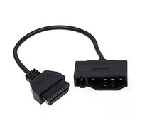 Goliton 7-poliger Stecker OBD1 auf OBD2 16-poliges Diagnoseadapterkabel kompatibel für Ford EFI