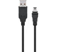 GOOBAY 50767 - USB 2.0 Kabel, A Stecker auf mini B Stecker, 1,8 m GOOBAY