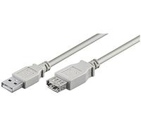 Goobay 68624 Hi-Speed USB 2.0 Kabel Verlängerung / Verlängerungskabel für Geräte mit USB-Anschluss / Kupfer (CU) Innenleiter / Datenübertragung 480Mbit/s / Doppelt geschirmt / 0,3m