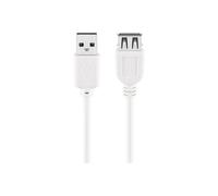 USB 2.0 Hi-Speed Verlängerungskabel A Stecker A Buchse weiß - Länge: 1,80 m