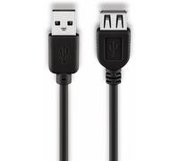 USB 2.0 Hi-Speed Verlängerungskabel A Stecker A Buchse schwarz - Länge: 0,60 m