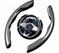 GOOBIX Auto Lenkradbezug für Mercedes Benz SLK 200 250 280 350 200K SLK55, Kohlefaser Auto Lenkradhüllen Anti-rutsch Atmungsaktives Mode Sport Zubehör,Black