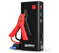 GOOLOO 3000A Starthilfe Powerbank, Powerbank Auto Starthilfe 12V up to 8.5L Benzin or 6.0L Diesel Motor mit LED, 3 Schnelllade USB Ausgänge und Starthilfekabel