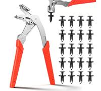 Goshoppers Auto Clip Zange Set, Hebelwerkzeug Auto aus Edelstahl mit 20 Stück Befestigungsclips, Kfz Werkzeug Clipzange für Demontage und Reparatur von Türverkleidung