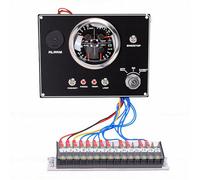 Goshyda 12V 4-in-1-Armaturenbrett für Boote, Multifunktions-Messgerät mit Ölstand, Öldruck, Wassertemperatur, Voltmeter für Yachten, Wohnmobile, Motoröldruckschalter, 8,26 X 6,29 Zoll Großes