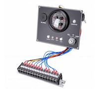 Goshyda 12V 4-in-1-Armaturenbrett für Boote, Multifunktions-Messgerät mit Ölstand, Öldruck, Wassertemperatur, Voltmeter für Yachten, Wohnmobile, Motoröldruckschalter, 8,26 X 6,29 Zoll Großes