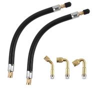 Gosknor 5er-Pack Reifenventilverlängerung, 2St 21,7cm Flexible Ventilschaftverlängerungen mit 45 90 135 Grad Messing Reifenventilverlängerungsadapter für Autos Motorräder Fahrräder Wohnmobile